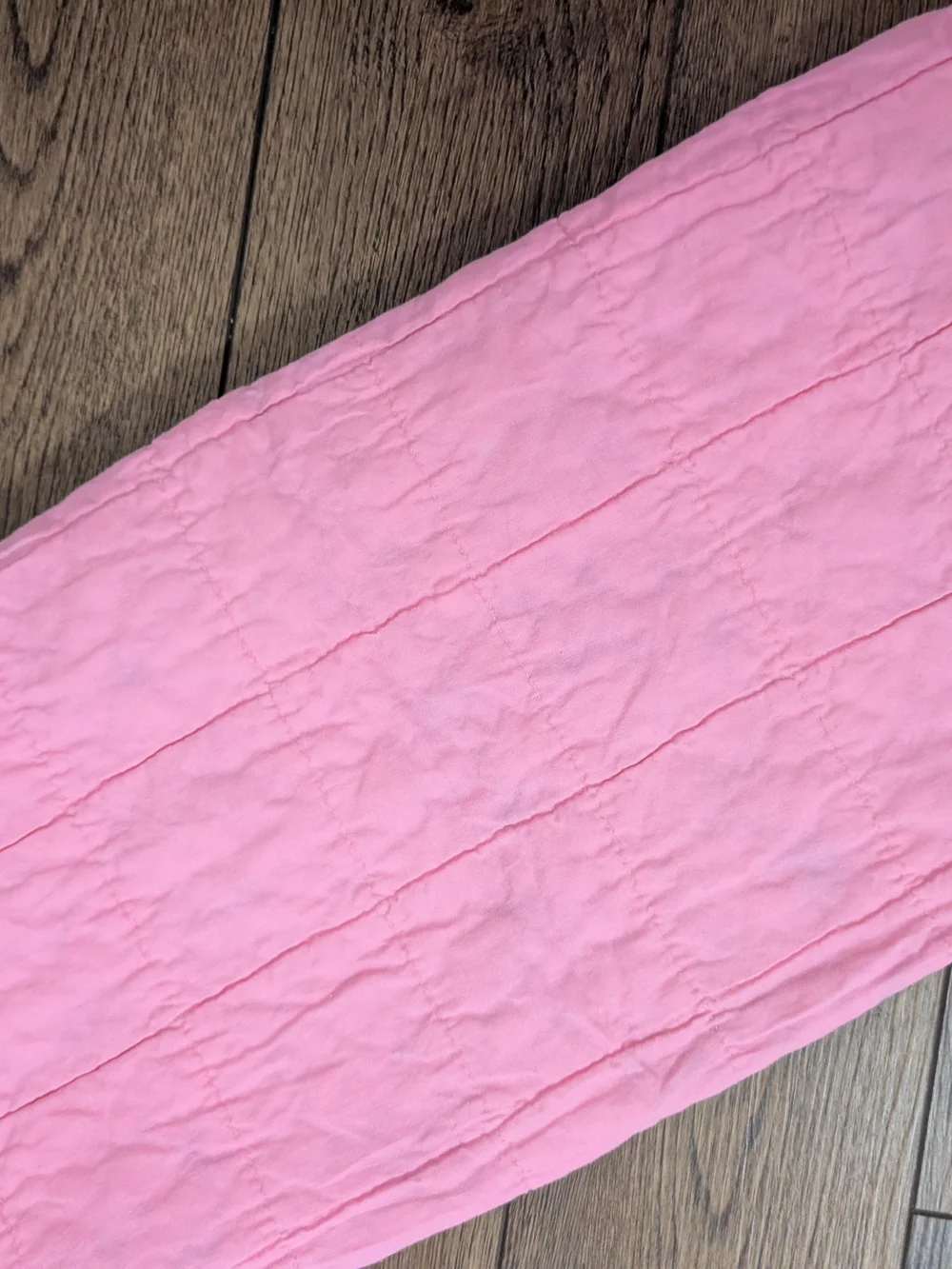 Vintage Baby Nursery Quilt 31x45 Pink Patchwork Storybook Animals Blanket
